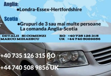 Transport Anglia-Romania Persoane si Pachete