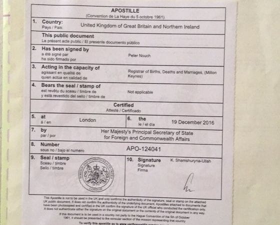 Traduceri, legalizari si Apostila