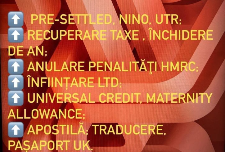 Firma Romaneasca De Consultanta Si Contabilitate In UK