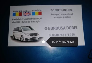 Transport International Persoane Si Colete Romania-Anglia Si Retur
