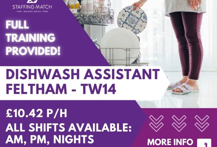 Munca Spalat De Vase In Feltham, Londra