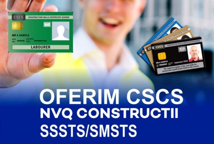 NVQ Construcții CSCS Card Level 1-7 SSSTS, SMSTS in Stratford, Londra