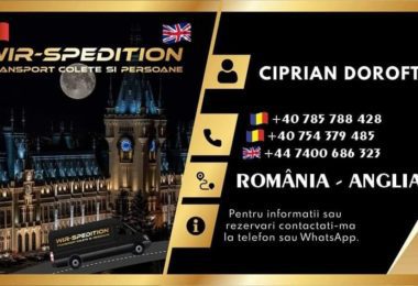 Wir Spedition - Transport Colete Si Persoane Romania - Anglia