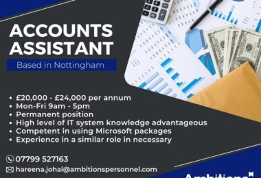 Munca Asistent Contabil in Nottingham, UK - AP Nottingham