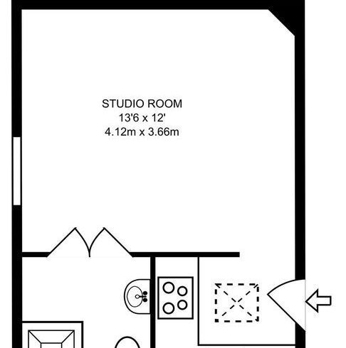 Inchiriez Apartament Studio In Lambeth, Londra