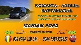 Marian Popa - Transport saptamanal Londra - Iasi