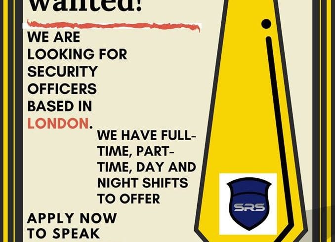 Angajam agenti de securitate in Londra UK - Security Risk Specialists Ltd