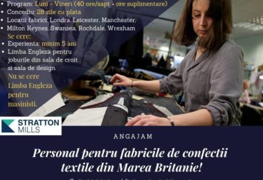 Locuri Munca Confectioner Masinist Fabrica Textile Londra UK