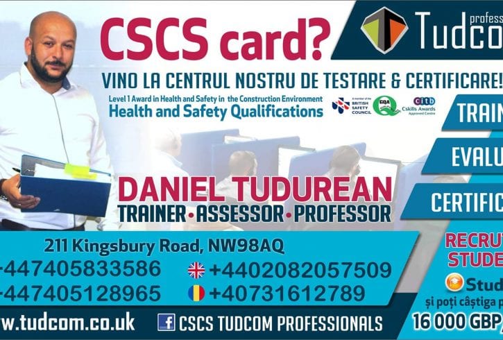 Card CSCS - NVQ pentru toate meseriile - Tudcom